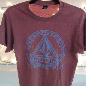 Men's Maroon Volcom Tee